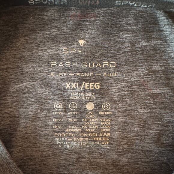 Spyder Men’s Long Sleeve Rash Guard Swim Shirt Size XXL UPF 50+ Surf Sand Sun - Picture 3 of 12